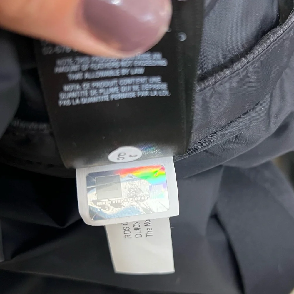 The North Face 550 Puffer Goose Down Filled Black 1/4 Snap Jacket Men's Large